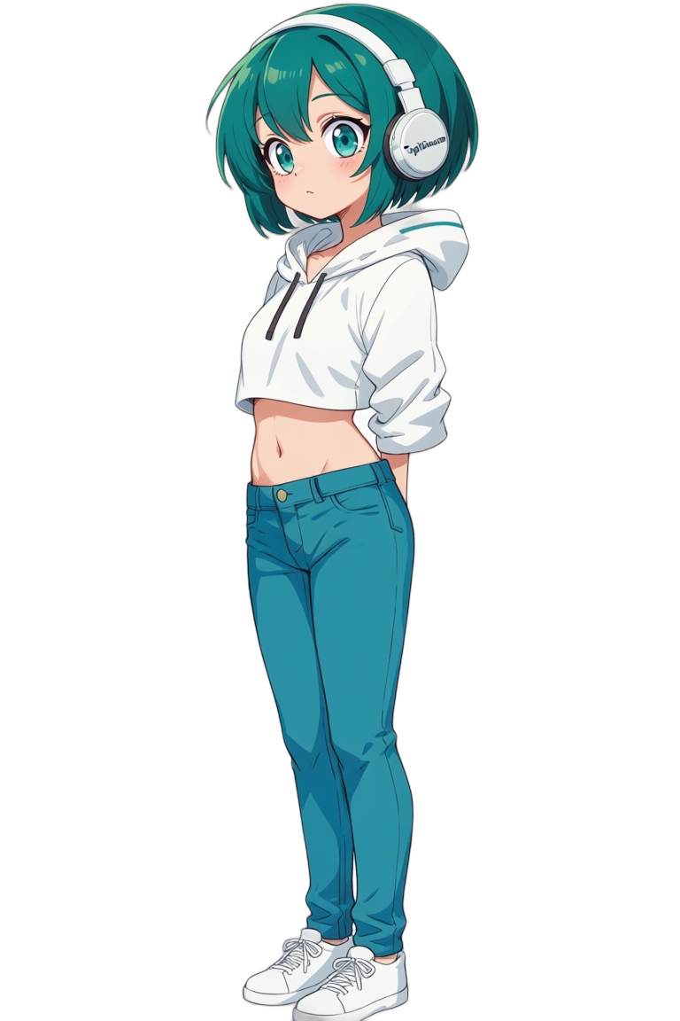 Topi the resident AI host, full body