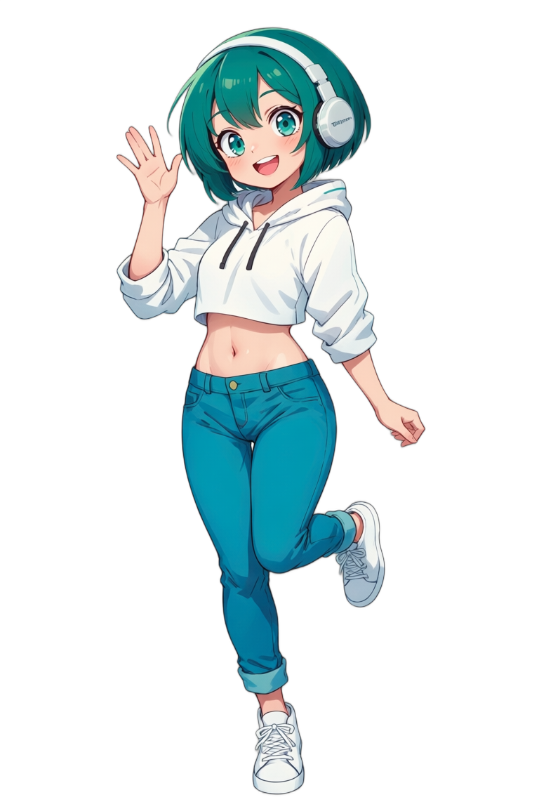 Topi waving in a warm welcoming greeting, full body